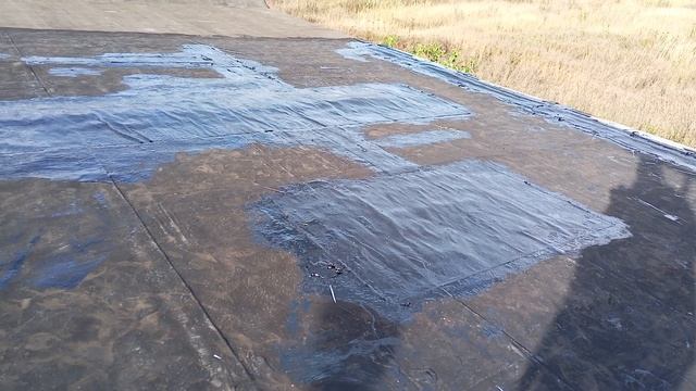 Покрытие кровли жидкой резиной.  Дополнительный ремонт через год