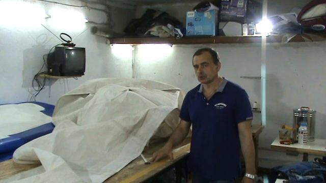 Ремонт разрывов паруса яхты