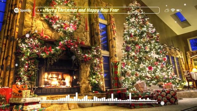 Christmas Jazz Music 2025 with Warm Crackling Fireplace to Relax Happy Christmas Jazz Ambience