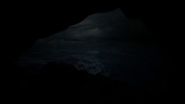 Сильный океанский ливень с непрекращающимися звуками грома для сна