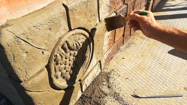 ДЕКОРАТИВНАЯ ОТДЕЛКА ЦОКОЛОЯ, ПЛИТОЧНЫМ КЛЕЕМ, ПРОЦЕСС ОТДЕЛКИ ЧАСТЬ 2