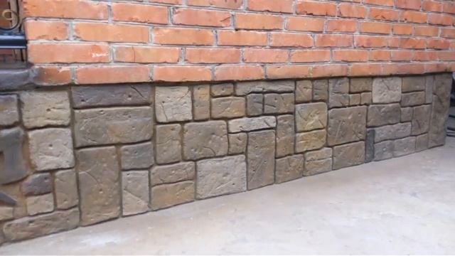 Декоративная отделка цоколя , плиточным клеем