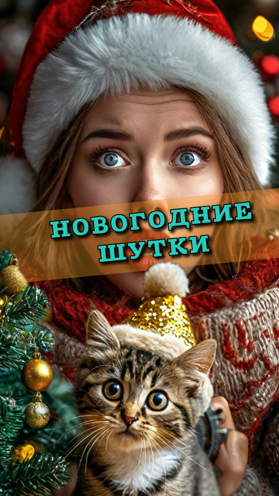 Новогодняя шутка короткая и смешная.