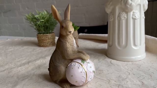 Декоративная фигурка ПАСХАЛЬНЫЙ ЗАЯЦ, полистоун, 15 см, MCE40051