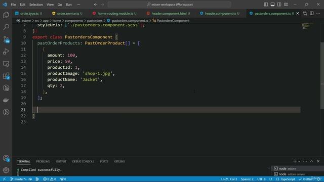 2062. Creating past orders component