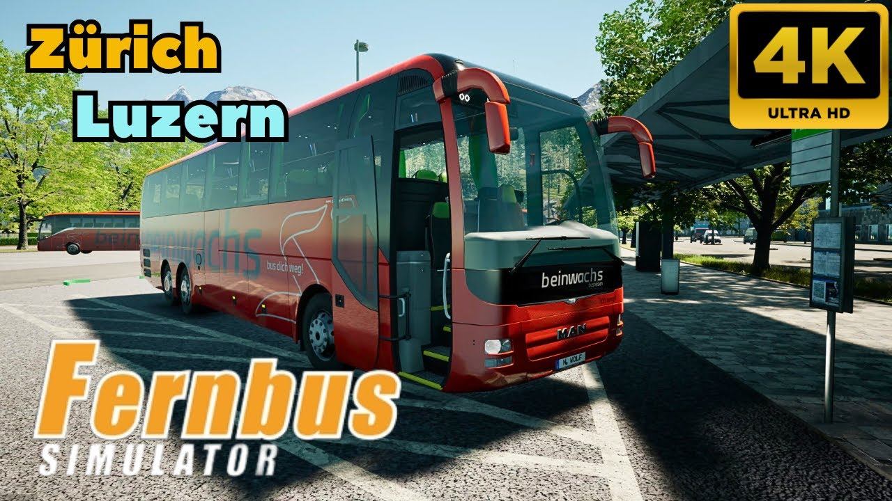 Fernbus Simulator: Zurich to Luzern. (4K)