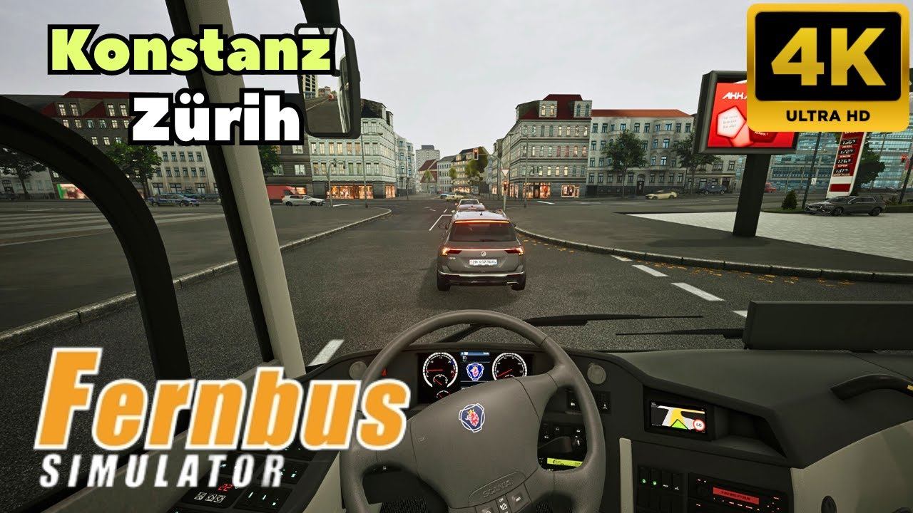 Fernbus Simulator: Konstanz to Zurich. (4K)