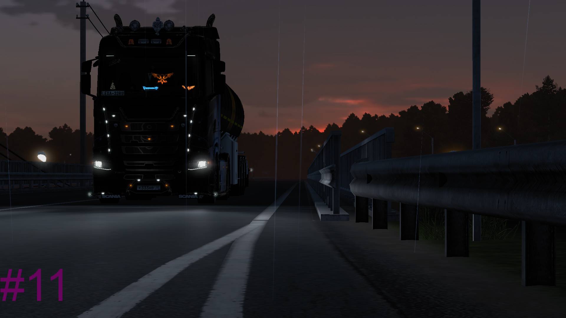 Euro Truck simulator 2 - Вечерние покатушки в соло в ожидании Зимнего мода #11