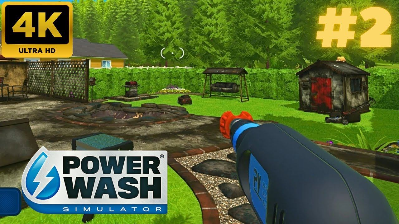 PowerWash Simulator: Отмыть cад за домом #2 (4K)