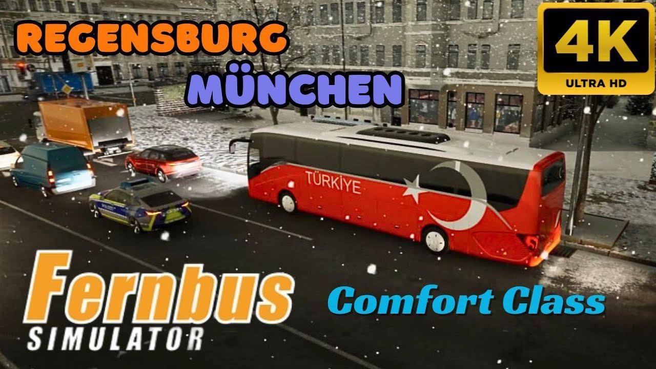 Fernbus Simulator: Regensburg to Munchen. Comfort Class Turkiye. (4K)