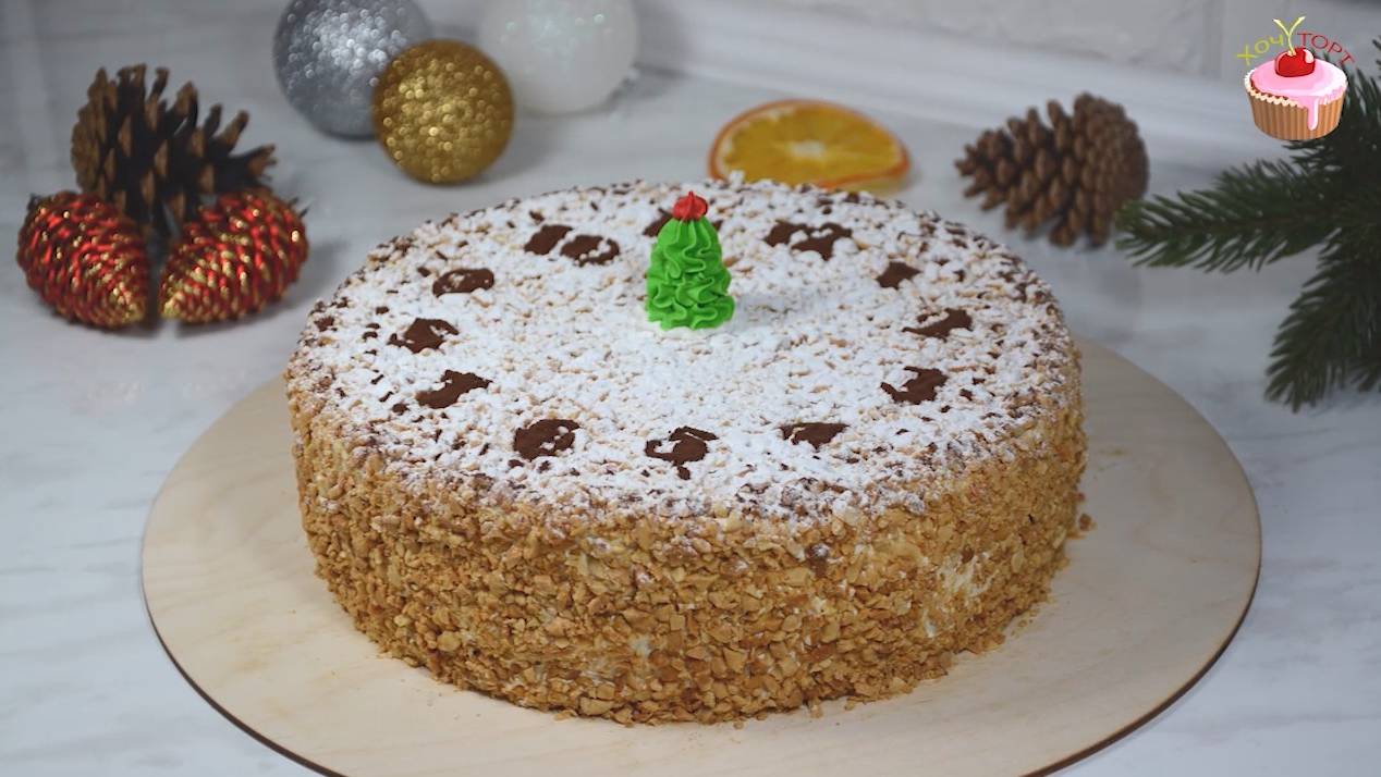 🎄 Торт «ПОДАРОЧНЫЙ» по ГОСТу 🎁 Нежный бисквит, крем Шарлотт и хрустящий арахис 🥜