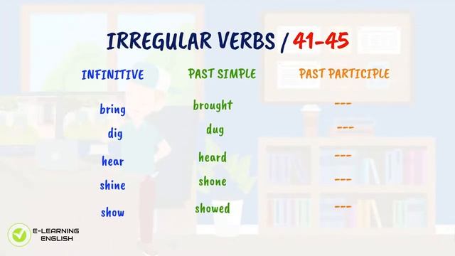 8 Irregular Verbs List 9_25 I The CCTV Camera I BRING, DIG, HEAR, SHINE, SHOW