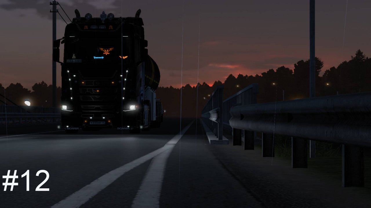 Euro Truck simulator 2 - Вечерние покатушки в компании #12