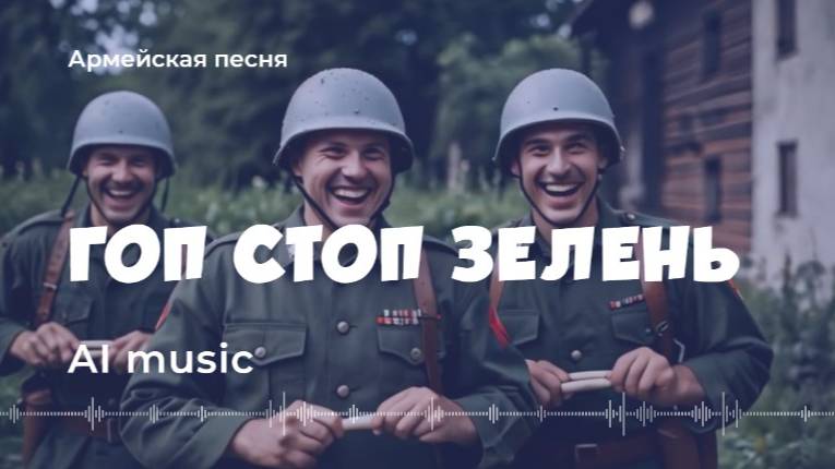 Гоп-стоп зелень (армейский кавер) - Artificial Intelligence (AI) music, video