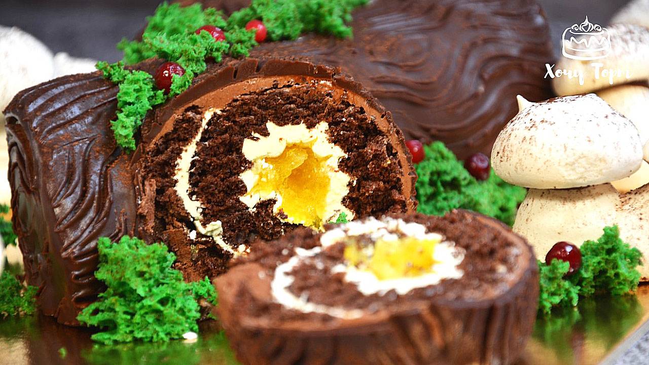 ТОРТ-РУЛЕТ «РОЖДЕСТВЕНСКОЕ ПОЛЕНО» 🎄 СКАЗОЧНЫЙ ДЕСЕРТ, КОТОРЫЙ ПОКОРИТ ВСЕХ! ✨ | Хочу ТОРТ