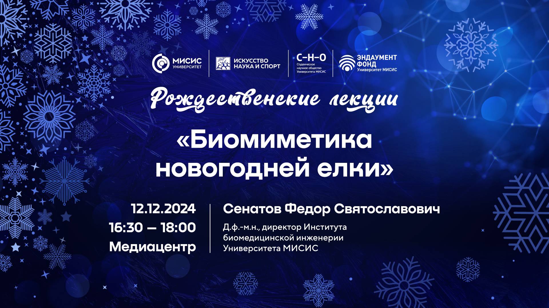 Лекция Фёдора Сенатова «Биомиметика новогодней ёлки»