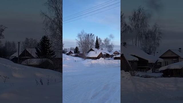 Зима. Белым снегом.