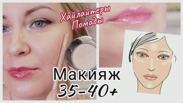 Макияж после 40 лет, как за 5 минут стать моложе хайлайтером и помадой