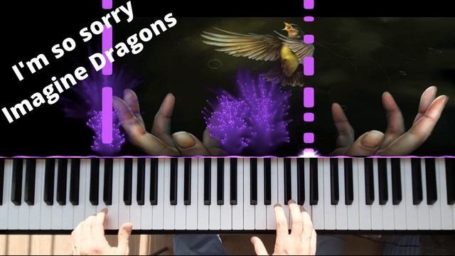 I'm So Sorry Imagine Dragons Easy Piano Tutorial (music notes in the description/НОТЫ в описании)