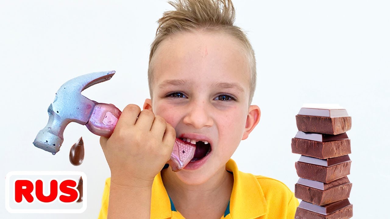 Влад и Ники. ШОКОЛАДНЫЙ ЧЕЛЛЕНДЖ. Видео для детей.