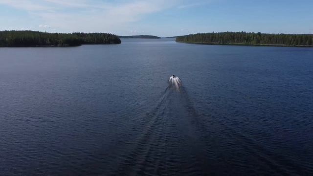 Сегозеро на лодках.