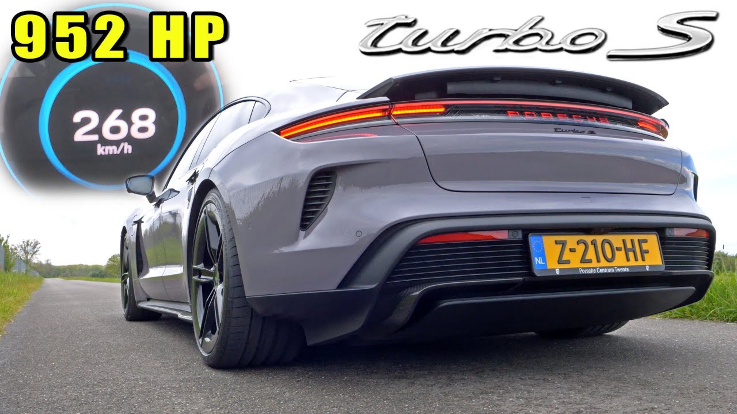 2024 PORSCHE TAYCAN TURBO S 952ЛС | 0-260 МАКСИМАЛЬНАЯ СКОРОСТЬ на НЕМЕЦКОМ АВТОБАНЕ AutoTopNL