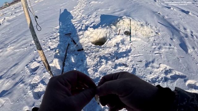 Зимняя рыбалка 17.01.2025 Проверка перемёта