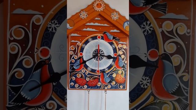 Часы настенные Снегири