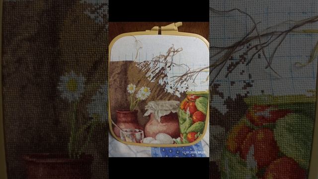 scene_output.mp4 продвижения по вышивке от золотое руно Деревенский натюрморт