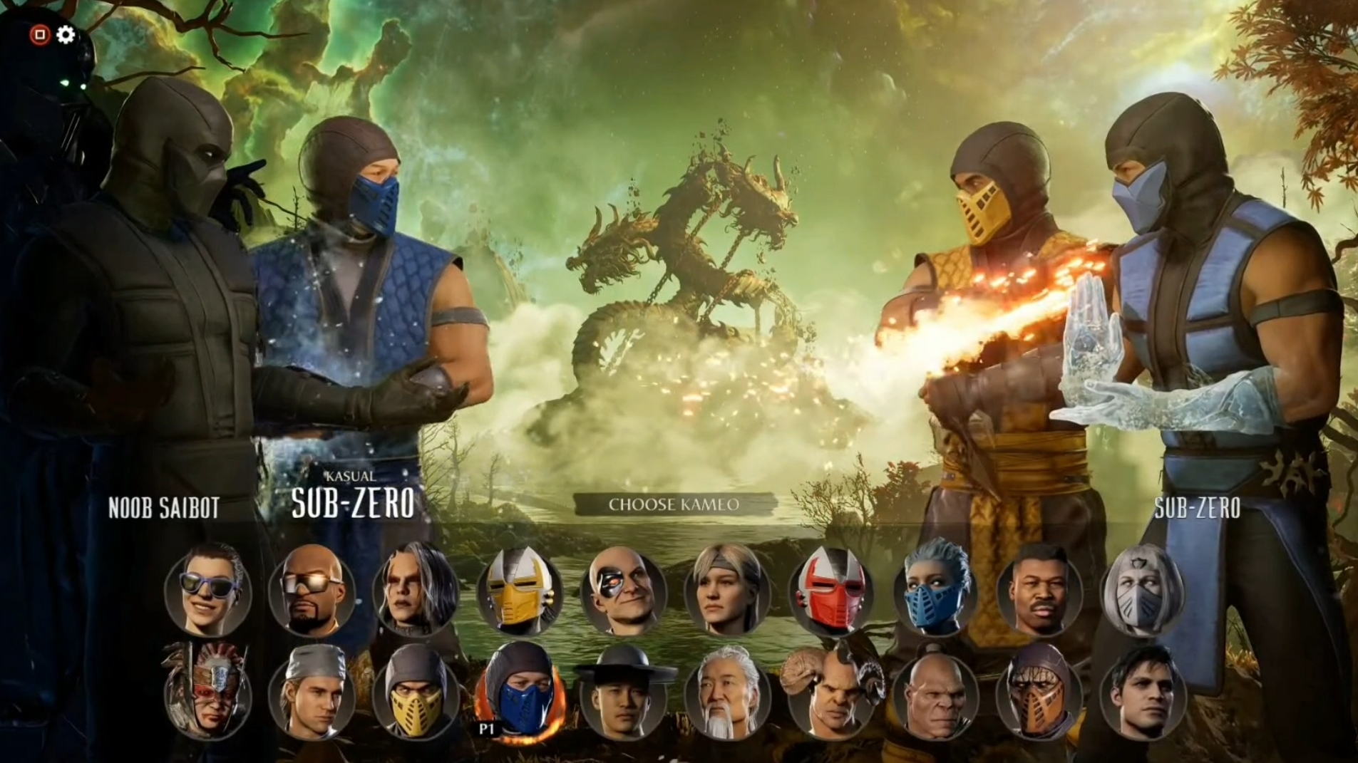 Mortal Kombat 1 - Noob Saibot vs Sub-Zero UMK3. Movie skin gameplay