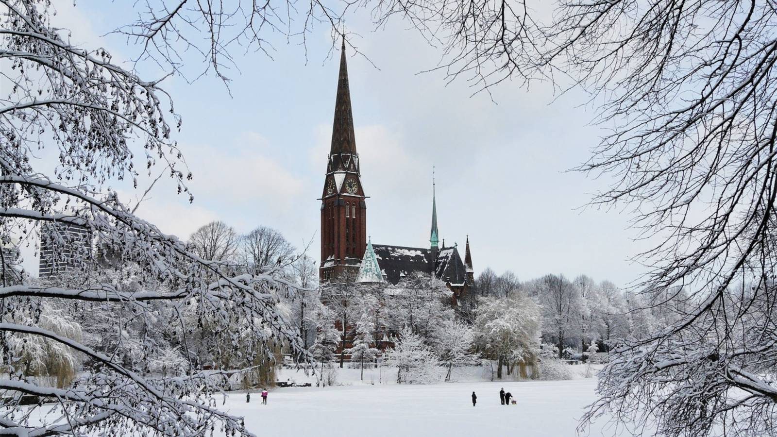 Гамбург, Германия - волшебный снежный день ❄️ Пешая экскурсия по городу в формате 4K