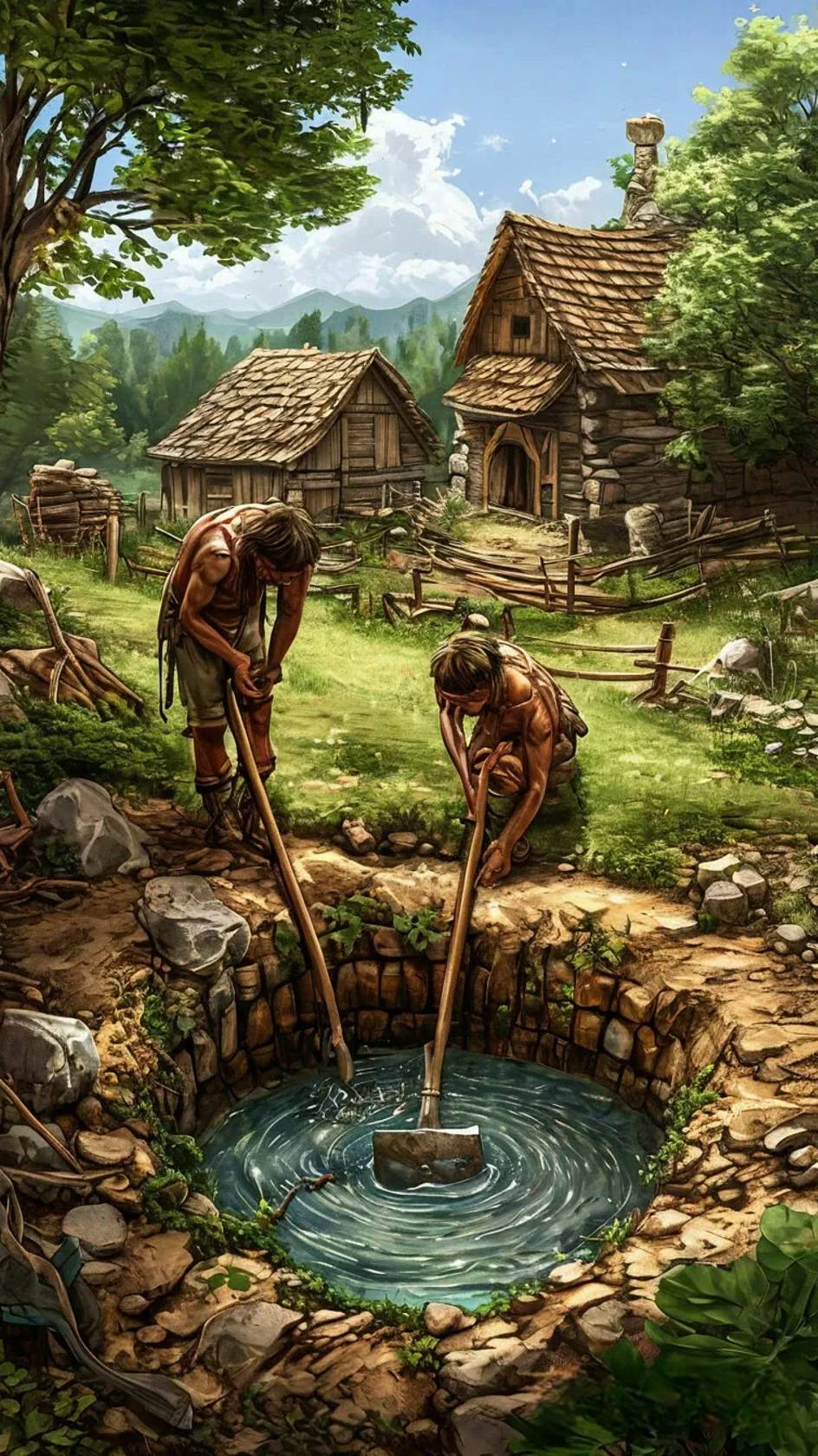 Копка колодца, как древний обряд и ни шагу назад!!!