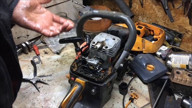 Последовательность ремонта бензопилы которой я ни когда ни следую)