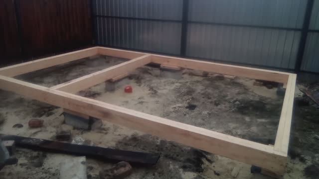 Обвязка основание под каркасную баню