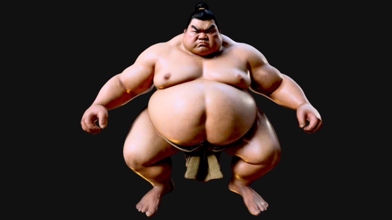 Sumo wrestler в 3D от 3dUVpro