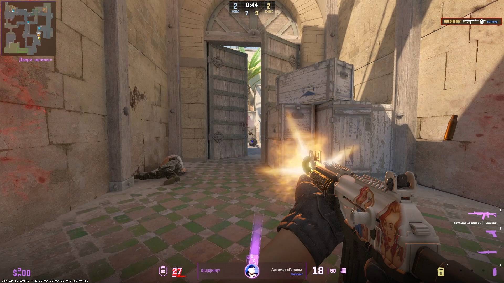 Нарезка целых раундов в CS2 на Dust 2 без монтажа и музыки!