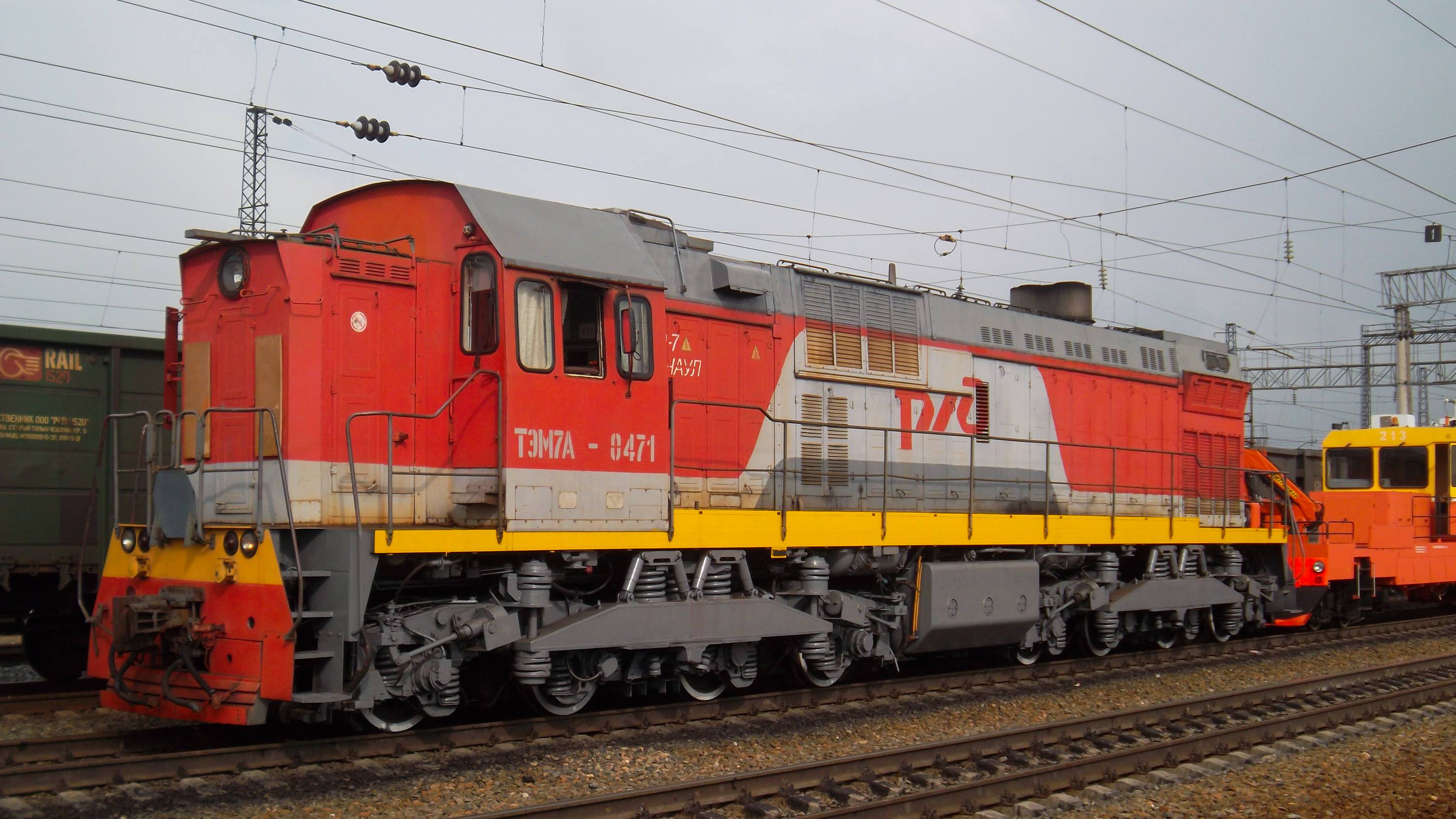 Тепловоз ТЭМ7А-0471. Запуск и остановка двигателя. Звук 2Д49.