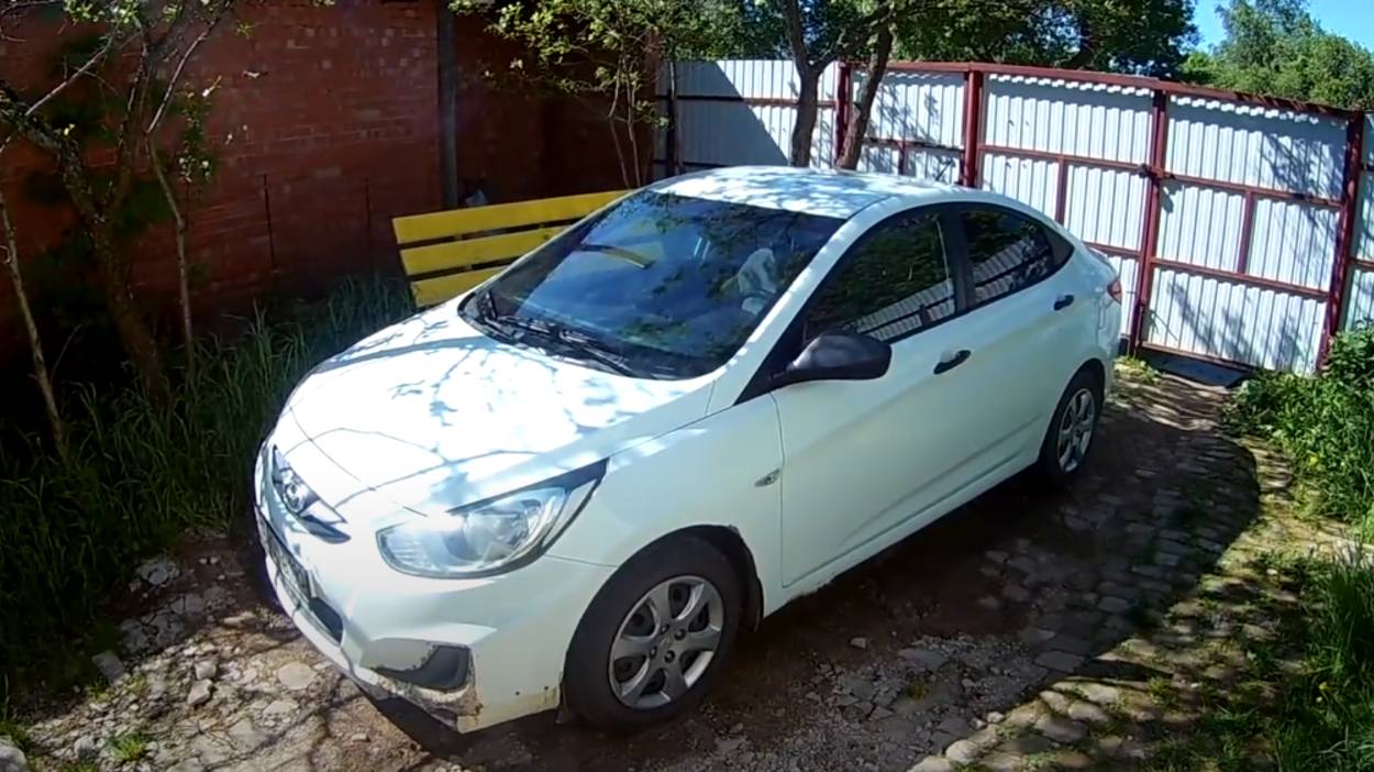 Hyundai Solaris Пробег 592 тыс км за 6 лет. Состояние кузова и салона.