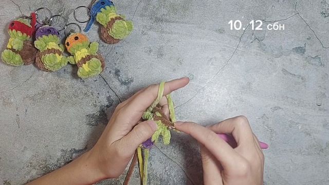 Брелок черепашки-нинзя крючком | лотерейные игрушки