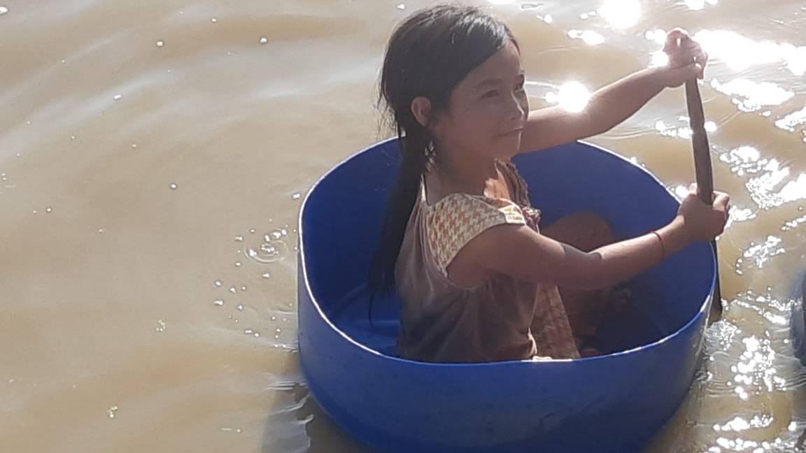 Деревня на воде в Камбодже