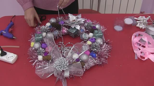 Мастер класс Рождественский венок.