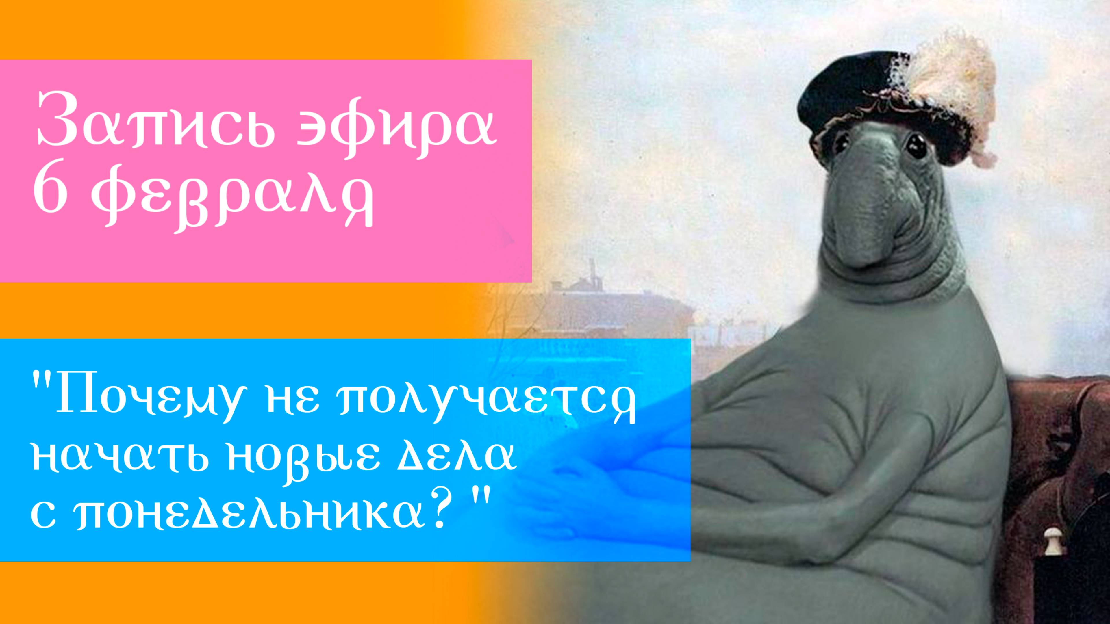 6 февраля "Почему не получается начать новые дела с понедельника?"