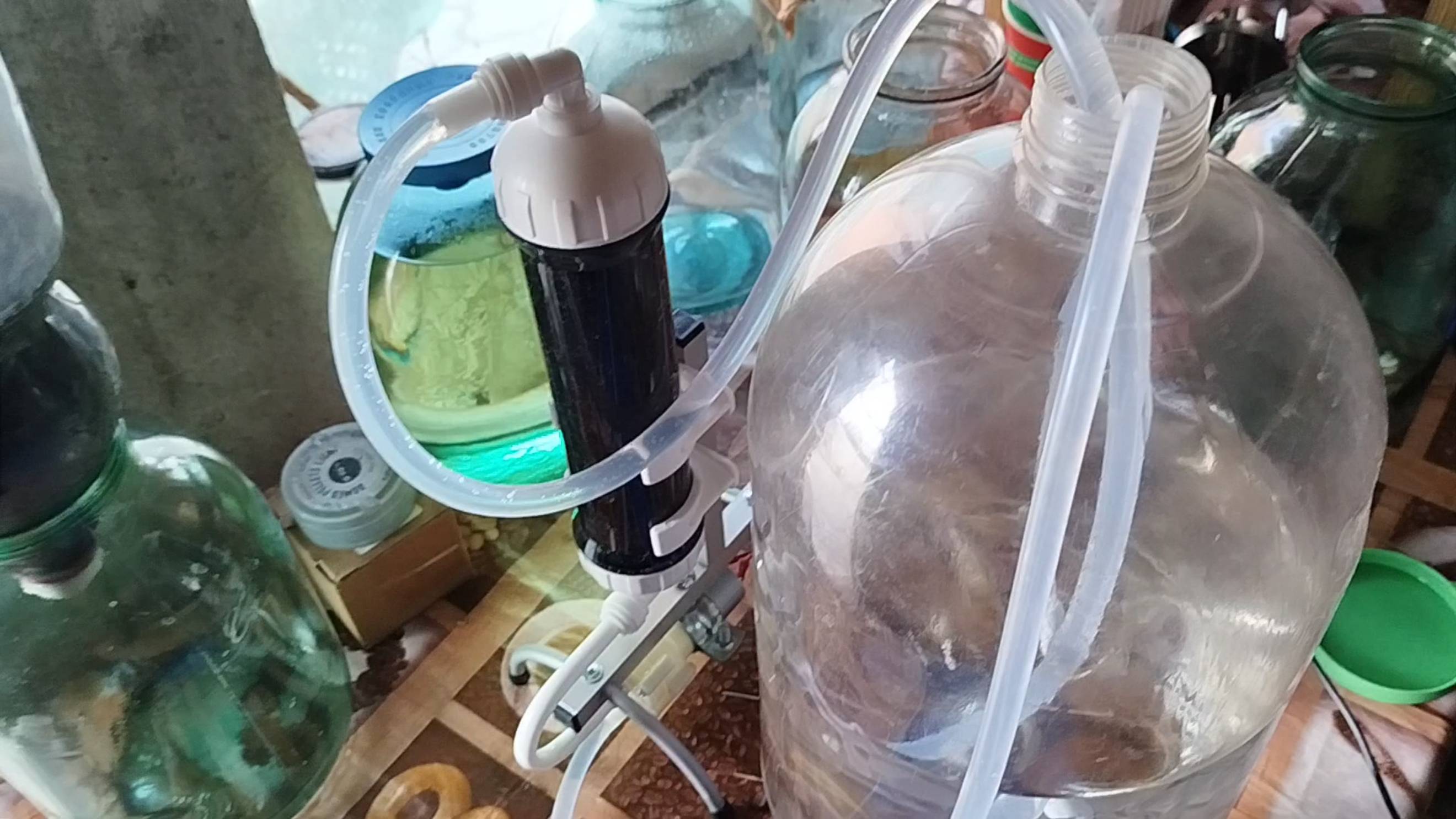 Электрическая угольная колонна Дистив,закольцевал дистиллят.