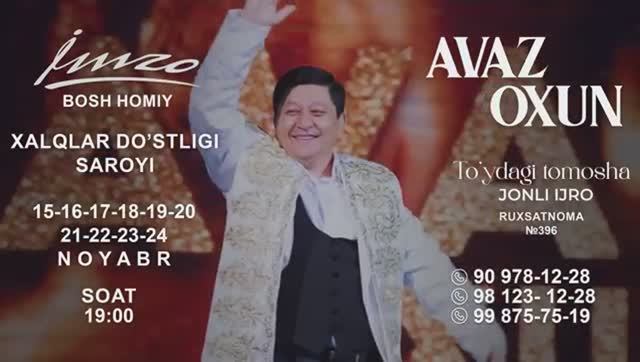 Avaz Oxun - 10 yillik yubiley konsert dasturi 2023