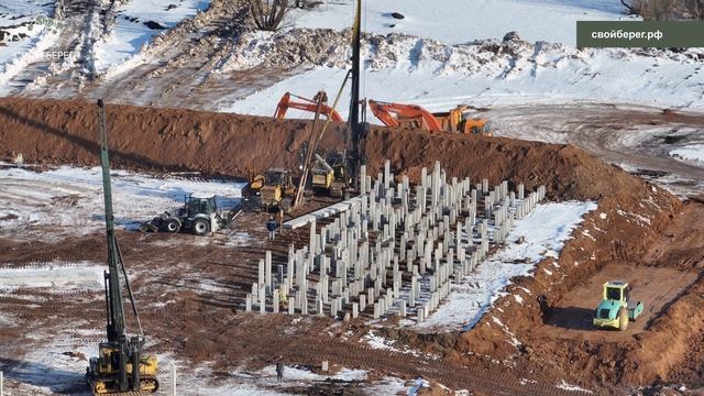 Ход строительства ЖК «Свой Берег» г. Уфа - январь 2025 года