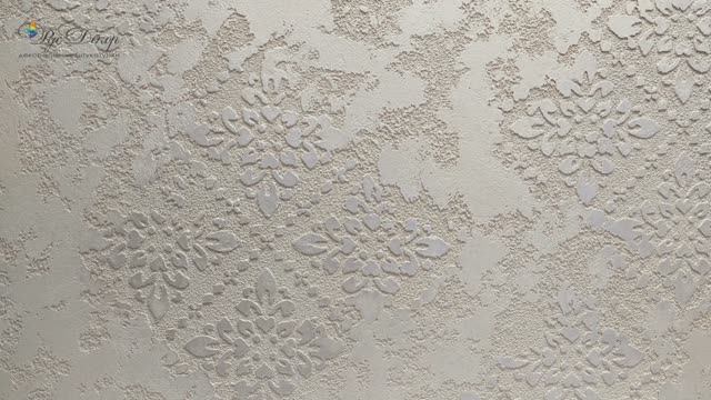 МАСТЕР-КЛАСС. Винтажная (выветренная) стена с трафаретом. Декоративная штукатурка МИЛАН. РусДекор.