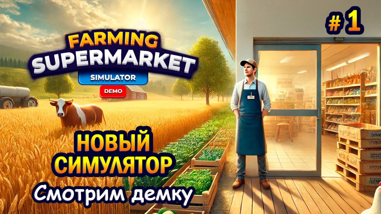 НОВЫЙ СИМУЛЯТОР | Farming & Supermarket Simulator Demo | Смотрим демку #1