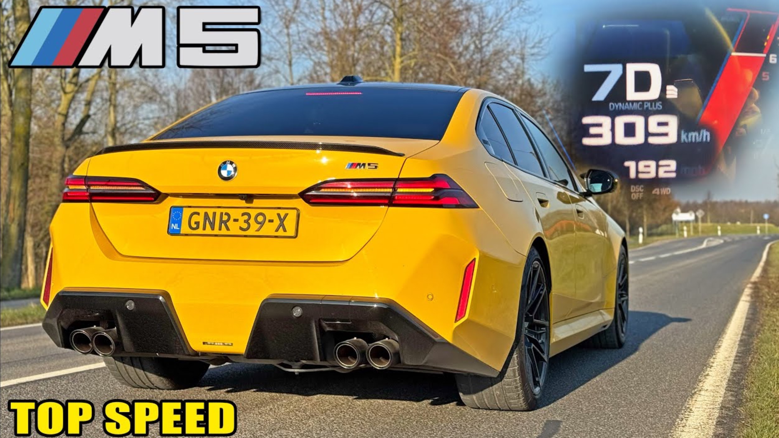 BMW M5 G90 0-100 100-200 200-300 КМ/Ч ЗВУК и МАКСИМАЛЬНАЯ СКОРОСТЬ на АВТОБАНЕ AutoTopNL