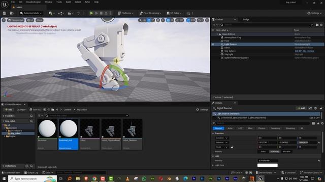 tiny robot - lesson 15 - Unreal basic setup