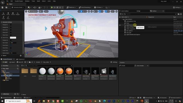tiny robot - lesson 20 - Unreal shader setup